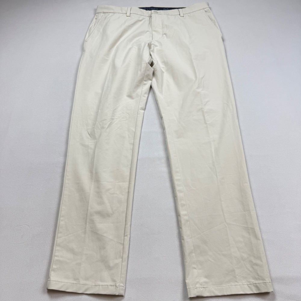 Vineyard Vines Mens‎ On The Go Pant 35x32 Stone Khaki Stretch Chino 1P000005